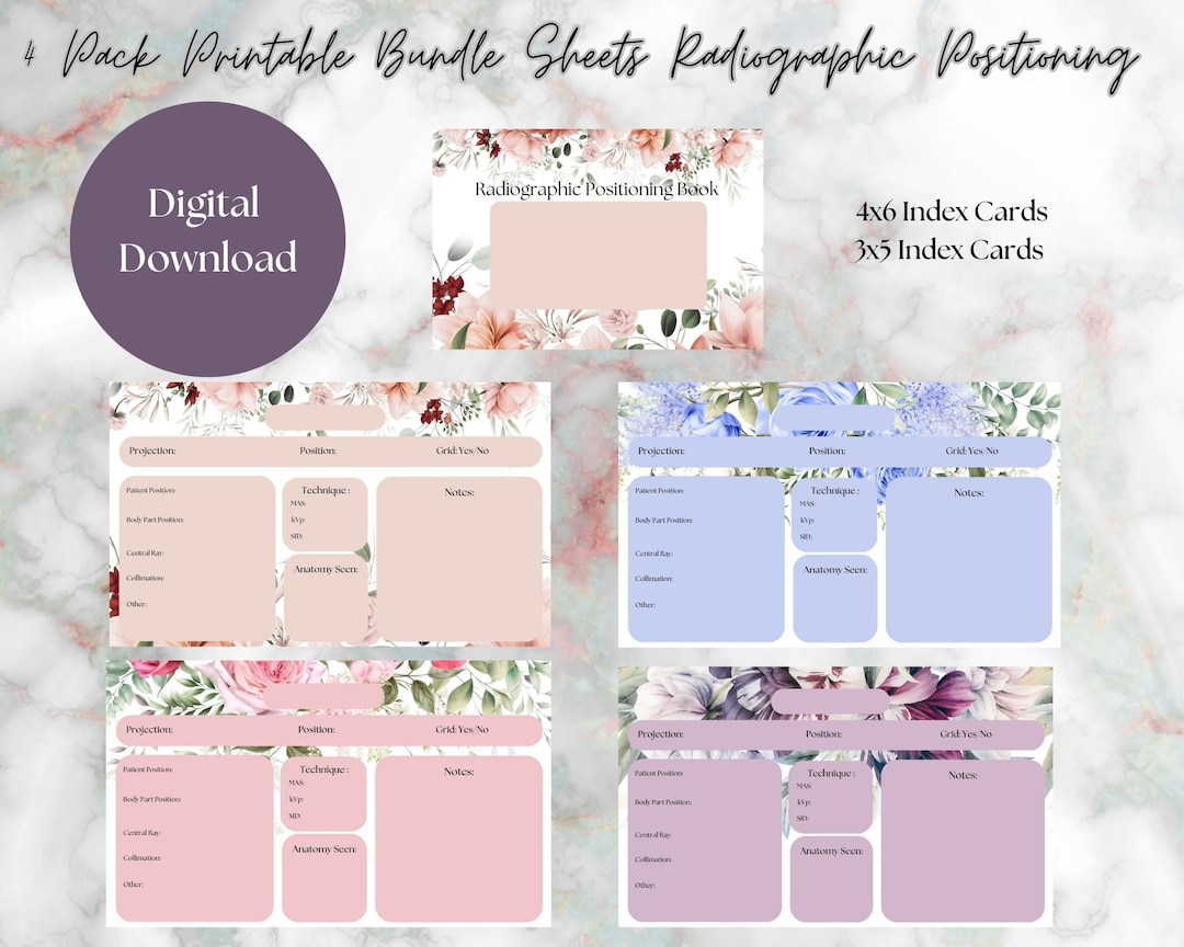 Radiographic Positioning and Procedure Book, Xray Blackbook, Xray Flashcards, Xray Study