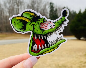 STP 2- PACK RAT ROD HOT ROD STICKER VINTAGE RACING STP RAT FINK - Foto 7