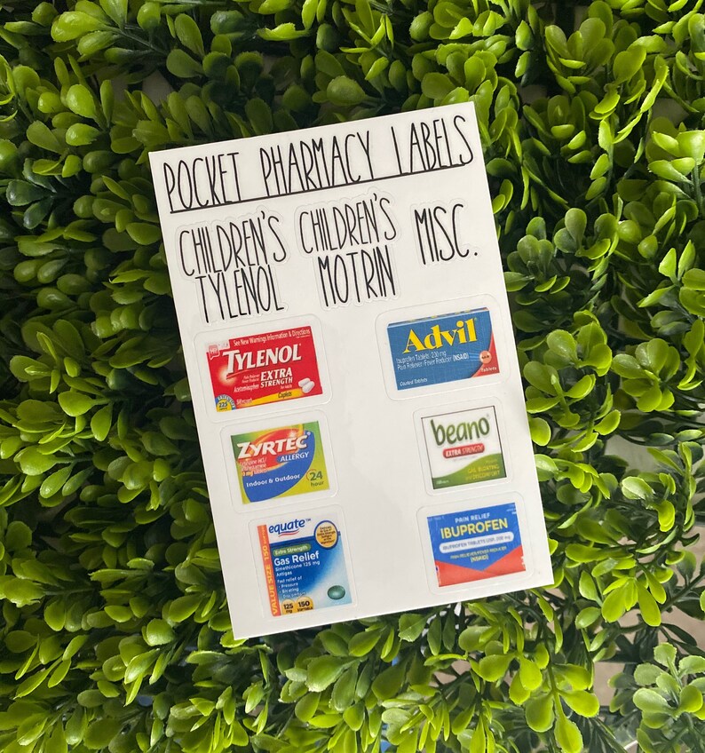 10 Customizable Pocket Pharmacy Medicine Labels Etsy