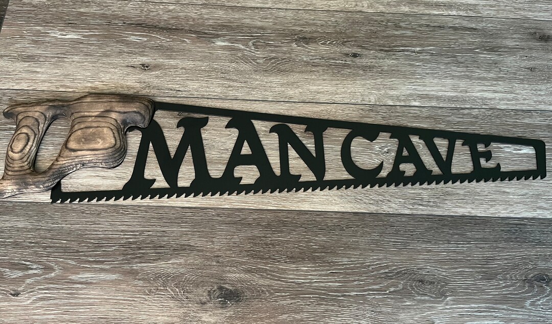 Man Cave Saw Blade Wall Art Etsy