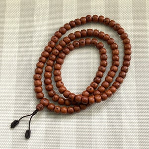 Natural Bodhi Seed Mala. Premium 108 Phoenix Seed Beads Prayer Japa Mala Necklace for Meditation. Blessed and Enerzized