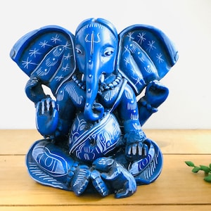 Baby Ganesha Statue, 4.5 Inches Tall,  Handmade Resin Ganesh, Ganapati Statue. Blessed and Enerziged.