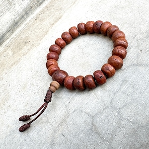 Natural Bodhi Seed Bracelet. Premium Phoenix Seed Beads Prayer Japa Mala Bracelet  for Meditation. Blessed and Enerzized