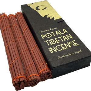 Healing Lama Potala Tibetan Traditional Meditation Incense. Large 3 Bundles Set. 60 Plus Sticks. 10 Inches Long.  Healing Incense Gift Set