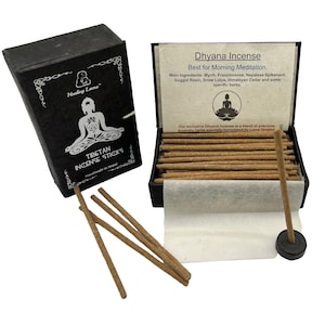 Frankincense & Myrrh Tibetan Incense for Meditation and Healing. All-Natural Pure Blend of Precious Aromatic Herbs by Healing Lama.