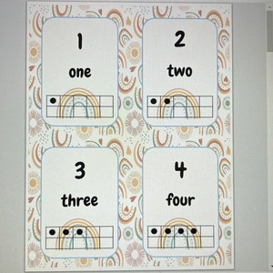 Boho Number Posters PDF