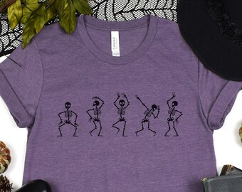 Dancing Skeleton Halloween T-Shirt, Cute Halloween Shirt, Skeleton Halloween Shirt