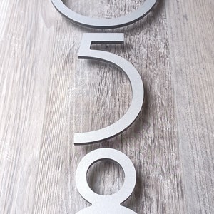 4 Zoll Hausnummern, Zimmernummern, Türnummern, neues Haus Geschenk, Aluminium Kunststoff Verbundzahlen