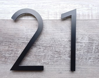 3 Inch THIN MODERN House Numbers, Mailbox Numbers, Condo Numbers, Gift for New House, Aluminum Plastic Composite Numbers