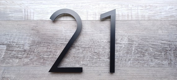 3 Inch THIN MODERN House Numbers, Mailbox Numbers, Condo Numbers, Gift for New House, Aluminum Plastic Composite Numbers