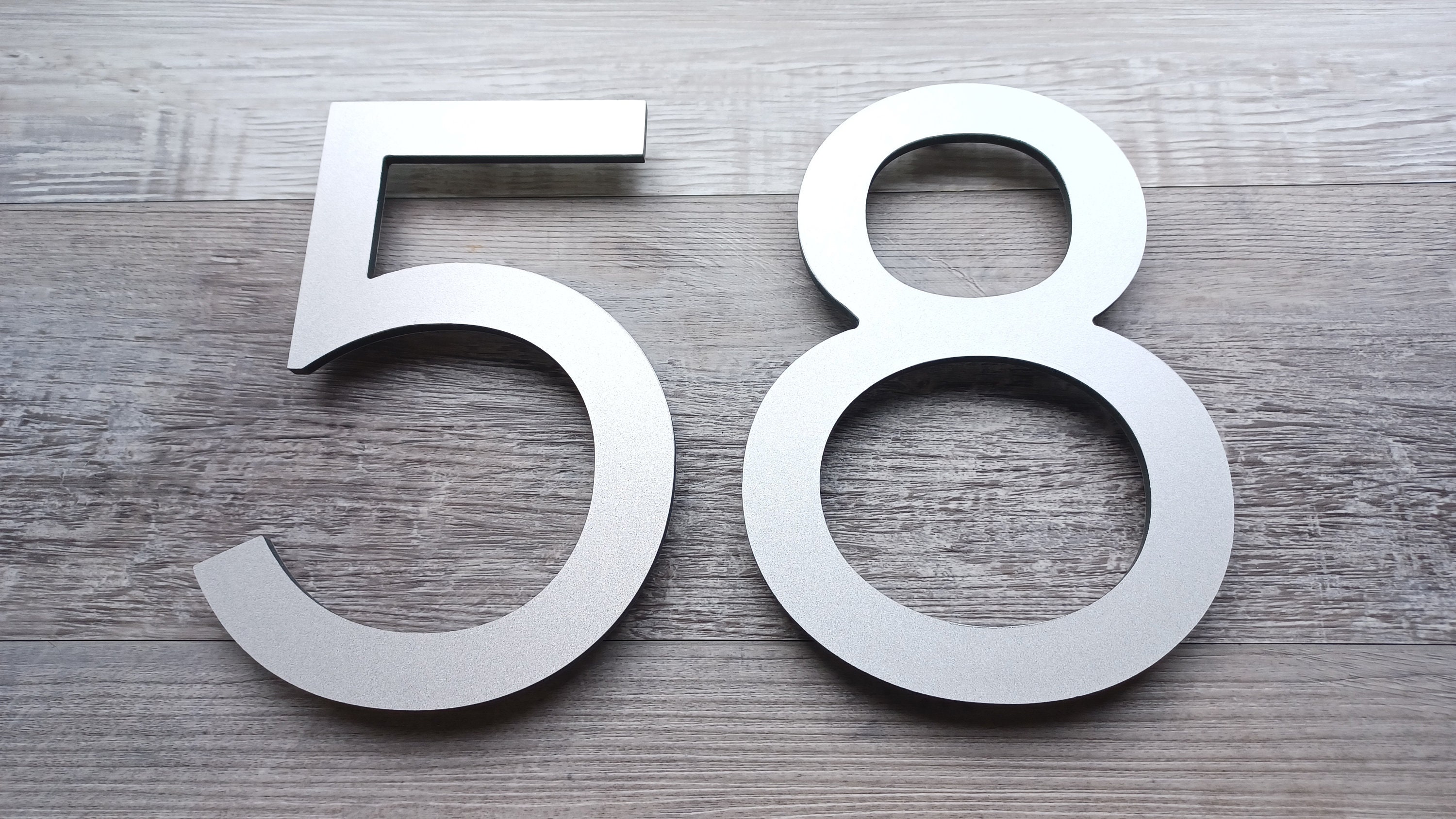 Custom Stainless Steel House Numbes - Moden Addess Signs