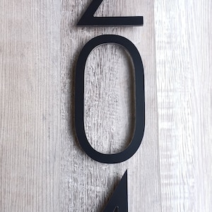 4 Inch THIN MODERN House Numbers, Mailbox Numbers, Condo Numbers, Gift for New House, Aluminum Plastic Composite Numbers