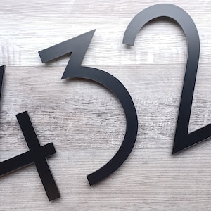 3 Inch THIN MODERN House Numbers, Mailbox Numbers, Condo Numbers, Gift for New House, Aluminum Plastic Composite Numbers