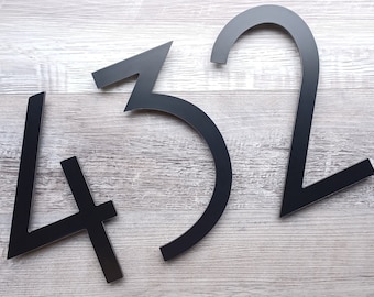 3 Inch THIN MODERN House Numbers, Mailbox Numbers, Condo Numbers, Gift for New House, Aluminum Plastic Composite Numbers