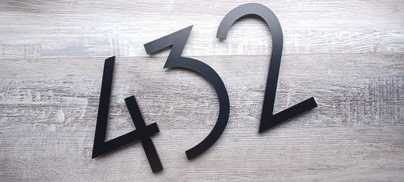 3 Inch THIN MODERN House Numbers, Mailbox Numbers, Condo Numbers, Gift for New House, Aluminum Plastic Composite Numbers