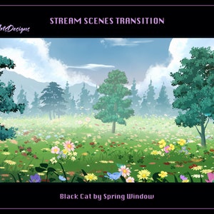 Frühlingsblume Garten Twitch Stream Szenen Übergang, Frühlingsblume Twitch Stream Stinger für Streamer, OBS, Streamlabs, StreamElements