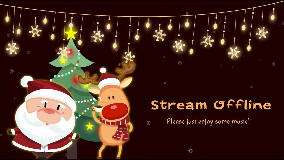 Streamer Santa Animated Scenes Cute Dancing Santa Clause and Rudolph, Animated Twitch ...