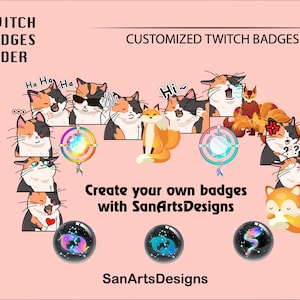 Aangepaste Twitch Sub Bit-badges voor streamers, YouTubers, OBS, Discord, TikTok