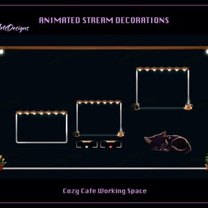 Cute Cat Camera Overlay, Cute Cat Camera Overlay for Twitch, Animated Cute Camera Frame, Cafe Camera Decoration for Streamers