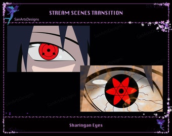 Transizione delle scene di streaming di Shinobi Red Eyes Twitch, Ninja Red Eyes Twitch Stream Stinger per Streamer, OBS, Streamlabs