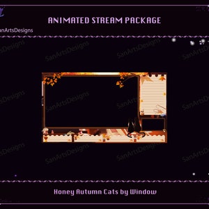 Animated Stream Overlay Package Honey Black Cat by Autumn Window, Honey ...