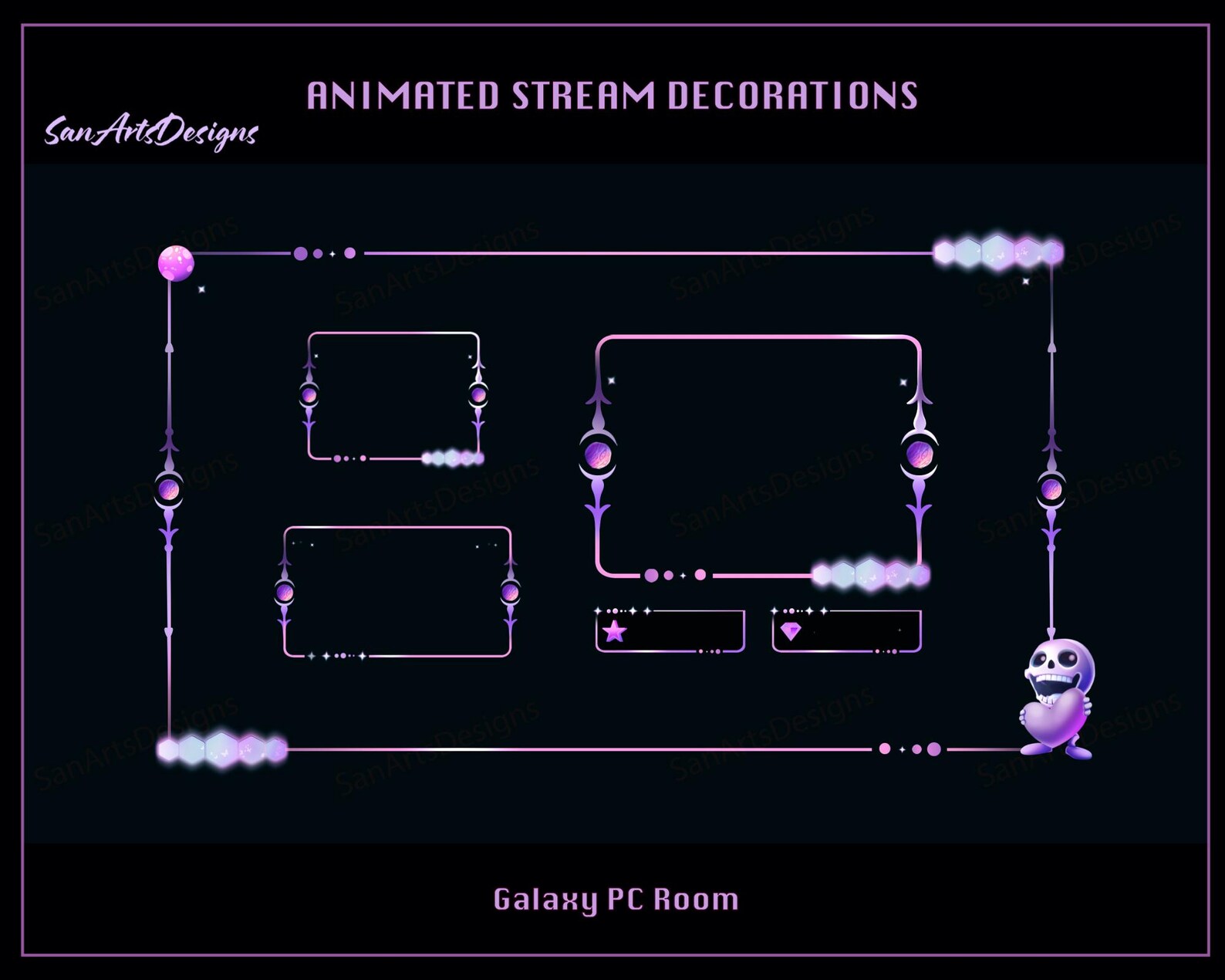 Galaxy Universal Animated Camera Overlay, Galaxy Universal Twitch ...