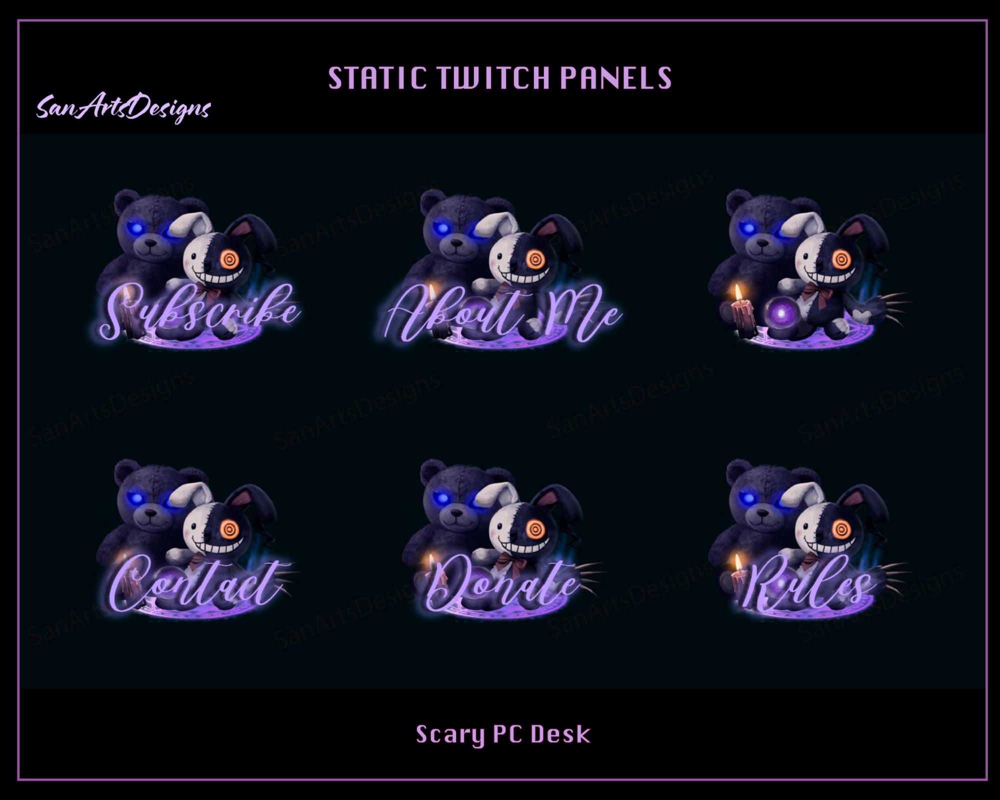 Scary Doll Static Twitch Panels, Scary Twitch Panels, Spook Twitch ...