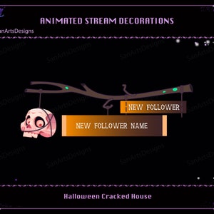 Halloween Skull Twitch Stream Alerts, Spooky Stream Alerts for Streamer, OBS, StreamLabs, StreamElements