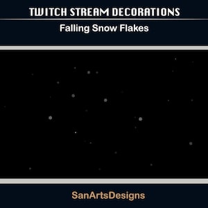 Falling Snow Flakes Animated Stream Decorations, Winter Christmas Twitch Overlay for Streamer, Vtuber, OBS, Streamlabs
