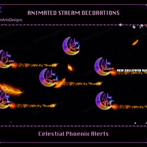 Falling Phoenix Feathers Twitch Stream Alerts, Falling Phoenix Feathers Twitch Stream Alerts for Streamer, OBS, StreamLabs, StreamElements