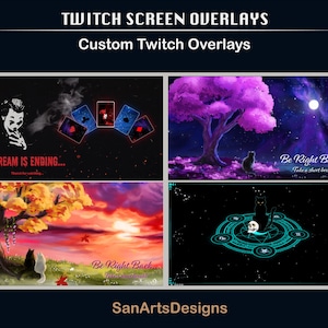 Superposiciones de pantalla de Twitch animadas personalizadas para Streamers, OBS, Vtubers y YouTubers