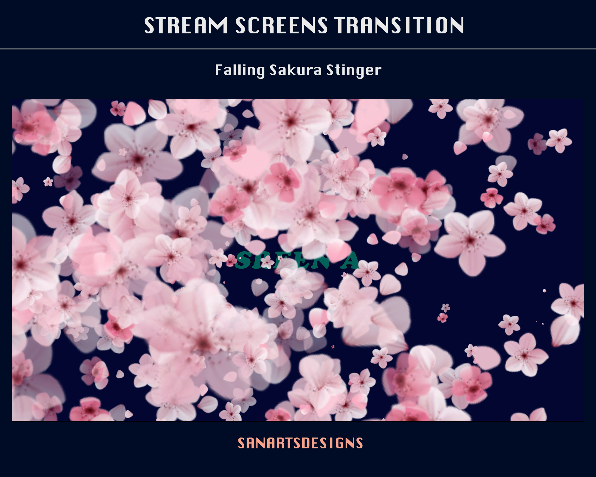 Falling Pink Sakura Twitch Stream Scenes Transition Falling - Etsy
