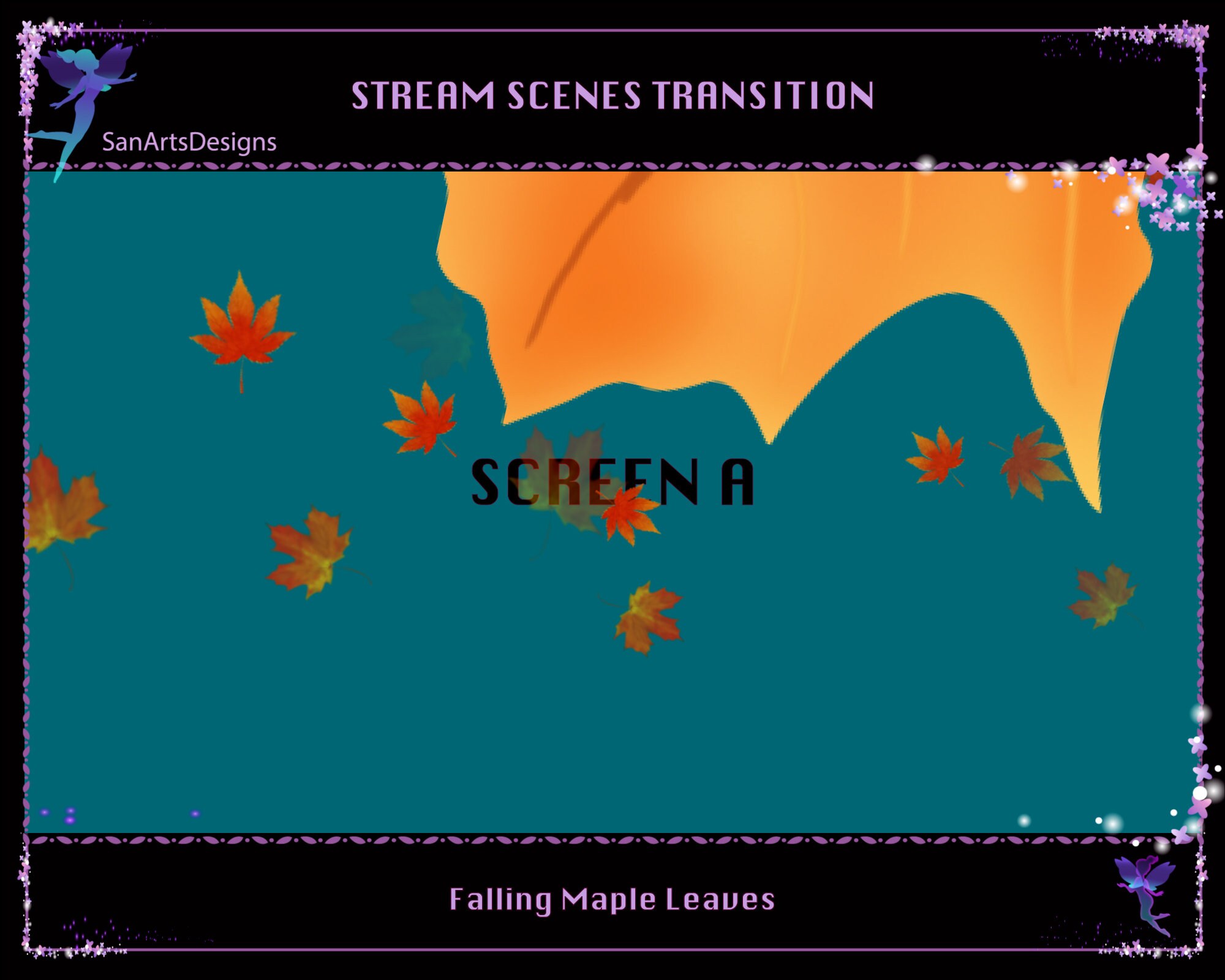 Streamers Fall Gif Falling Maple Leaves Twitch Stream Scenes Transition, Falling Maple ...
