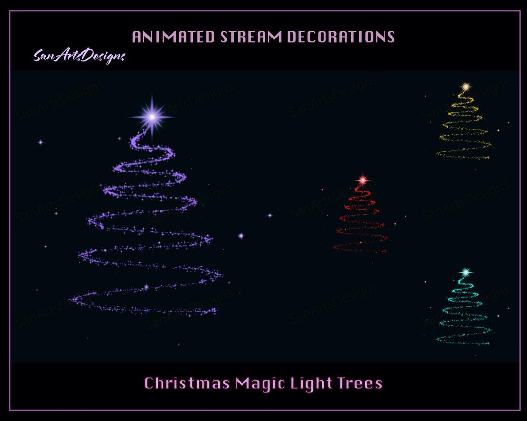Magic Christmas Light Tree Animated Stream Decorations, Sparkling Xmas ...