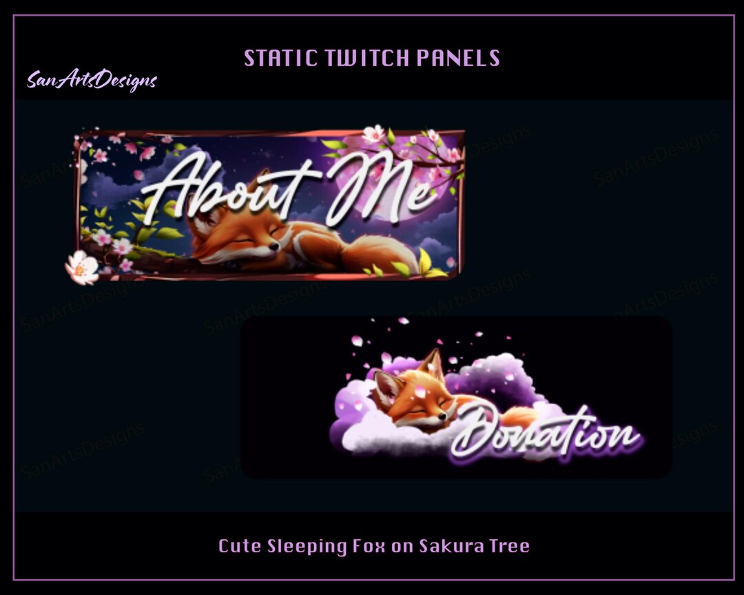 Fox Panel Cute Fox Static Twitch Panels, Cute Fox Youtube Panels, Cute Fox Twitch ...