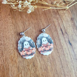 Ghost Reading Scallop Dangles
