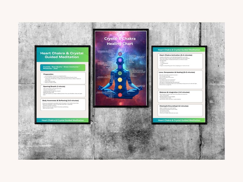 Chakra Crystal Healing Chart & 7 Chakra Guided Meditations - Etsy