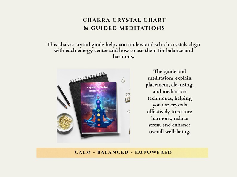Chakra Crystal Healing Chart & 7 Chakra Guided Meditations - Etsy