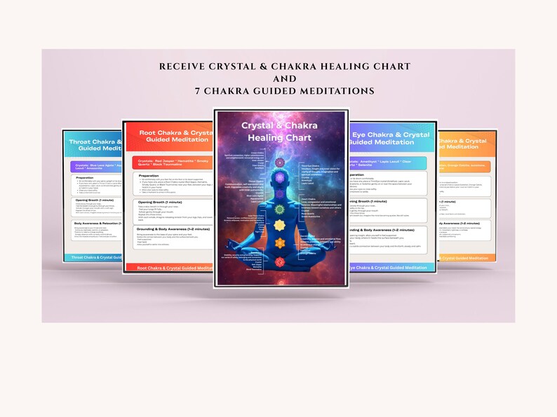 Chakra Crystal Healing Chart & 7 Chakra Guided Meditations - Etsy
