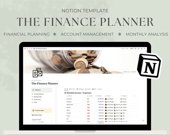 Notion Template Personal Finance Tracker Budget Tracker - Etsy