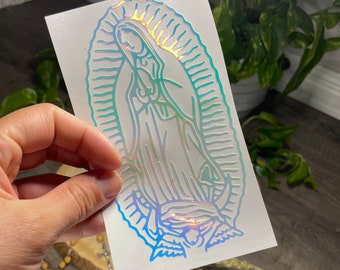 Virgen de Guadalupe - Our Lady of Guadalupe - Religious - Catholic Decal - Sticker auto - Truck decals- sticker- vinyl 5.7'' x 3''