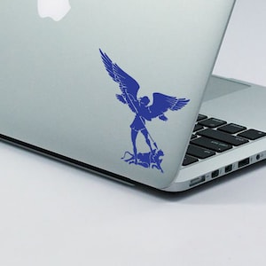 Saint Michael Archangel Vinyl Decal - Catholic Car Sticker (6'' x 4'')