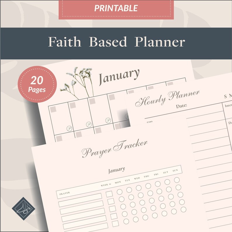 Faith Based Planner Journal Printable Faith Planner Etsy