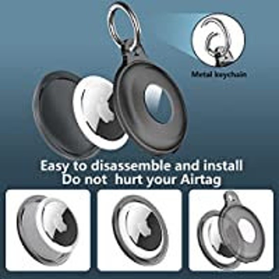 New IPX8 Waterproof Airtag Holder, 6 Pack Airtags Case with Keychain,  [Tightly Sealed] [Drop-Proof] [Anti-Scratch] Full Body Protective Airtag  Holder