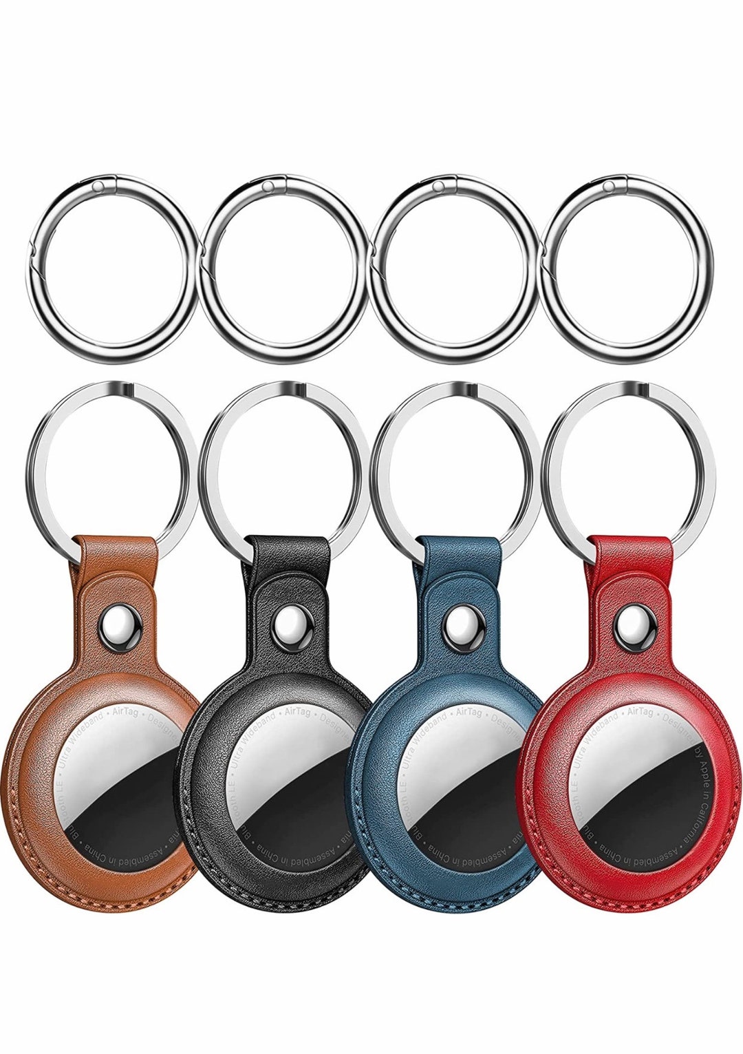 Leather AirTag Case for Apple AirTag , AirTag Keychain , Airtags Holder ...