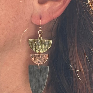 Otemanu Earring:  Bridesmaid gift | Beach | Tropical Vibe | Dangle earring | Handmade jewelry | BOHO Festival | 18K gold plated earring