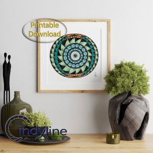 Abstract Geometric Modern Wall Art, Digital Download for Printing, Original Vibrant Multicolor Decor, Large Printable