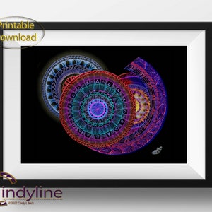 Abstract Geometric Modern Wall Art, Digital Download for Printing, Original Vibrant Multicolor Decor, Large Printable
