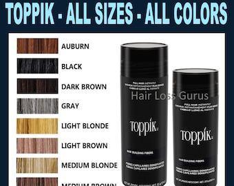 TOPPIK 27.5g Hair Fibers - Low as 11ea - All COLORS & QUANTITIES - 100% Authentic or Your Money Back - Fast-N-Free Shipping - U.S. Seller