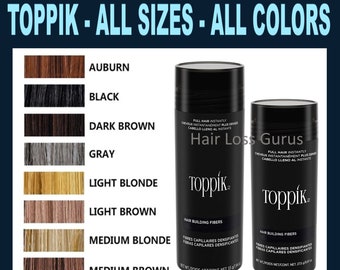 AUTHENTIC TOPPIK 27.5g Hair Fibers - All Colors - 100% Authentic or Your Money Back - Fast-N-Free Shipping - U.S. Seller